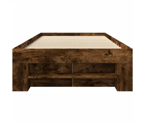 Peatsiga Voodiraam, Ilma Madratsita, Suitsutatud Tamm 100X200Cm