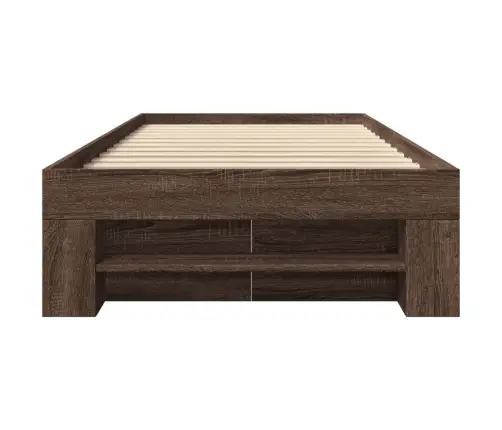 Gulta Bez Matrača, Brūna Ozola, 100X200 Cm, Inženierijas Koks Vidaxl