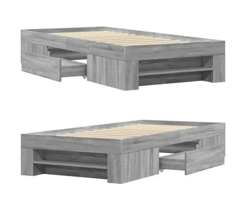 Voodiraam, Hall Sonoma Tamm, 90 X 200 cm Tehispuit