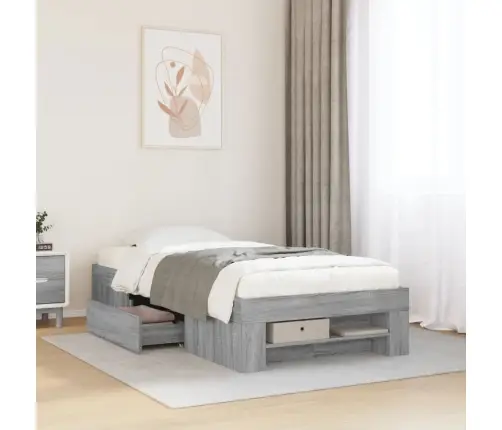 Voodiraam, Hall Sonoma Tamm, 90 X 200 cm Tehispuit