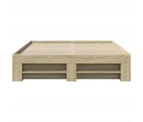 Gulta Bez Matrača, Ozolkoka, 140X190 Cm, Inženierijas Koks Vidaxl