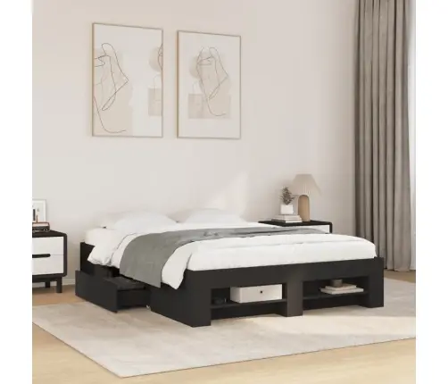 Lovos Rėmas, Juodos Spalvos, 120X190cm Apdirbta Mediena