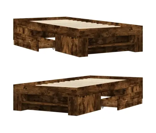 Lovos Rėmas Be Čiužinio, Dūminis, 90X190cm Apdirbta Mediena