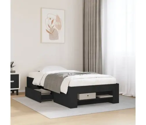 Lovos Rėmas, Juodos Spalvos, 75X190cm Apdirbta Mediena