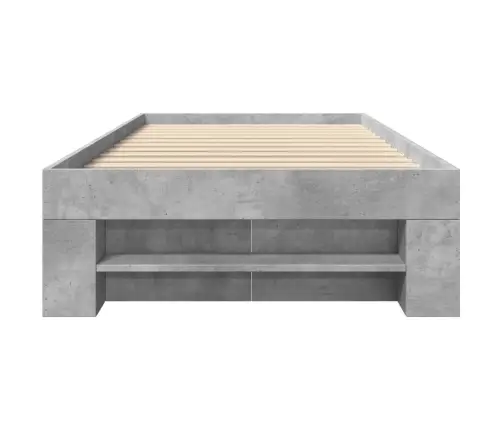 Gultas Rāmis, Betona Pelēks, 75X190 Cm, Inženierijas Koks Vidaxl