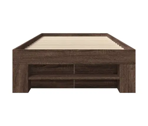 Gulta Bez Matrača, Brūna Ozola, 75X190 Cm, Inženierijas Koks Vidaxl