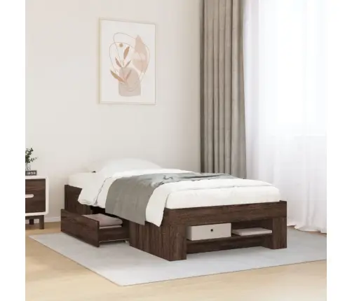 Gulta Bez Matrača, Brūna Ozola, 75X190 Cm, Inženierijas Koks Vidaxl