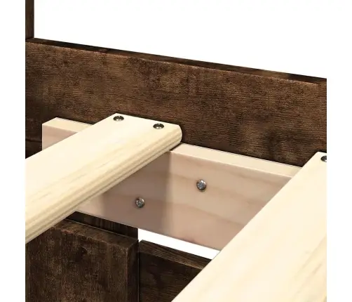 Gultas Rāmis Ar Galvgali, Ozolkoka Krāsā, 200X200 Cm Vidaxl