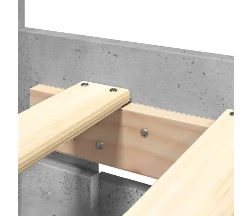 Lovos Rėmas Su Galvūgaliu, Betono, 180X200cm Apdirbta Mediena