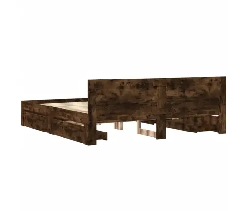 Lovos Rėmas Su Galvūgaliu, Dūminio Ąžuolo, 180X200cm Mediena