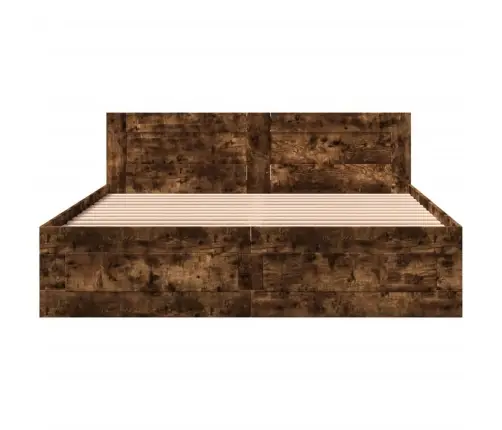 Voodiraam Peatsiga, Suitsutatud Tamm, 160 X 200 cm Tehispuit