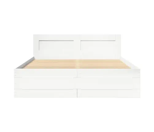 Voodiraam Peatsiga Ilma Madratsita Valge 120X200 Cm