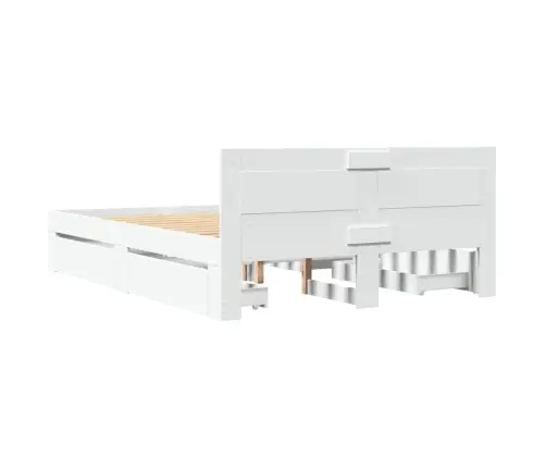 Voodiraam Peatsiga Ilma Madratsita Valge 120X200 Cm