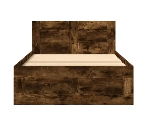 Gultas Rāmis Ar Galvgali, Ozola, 100X200 Cm, Inženierijas Koks Vidaxl