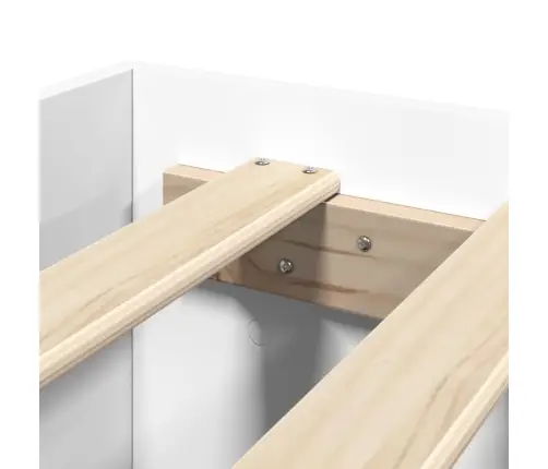 Gultas Rāmis Ar Galvgali Bez Matrača, Balts, 90X200 Cm Vidaxl