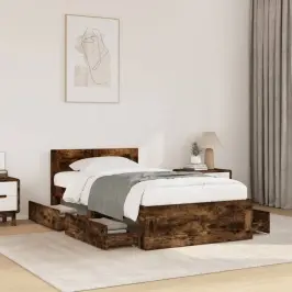 Gultas Rāmis Ar Galvgali, 90X200 Cm, Inženierijas Koks Vidaxl
