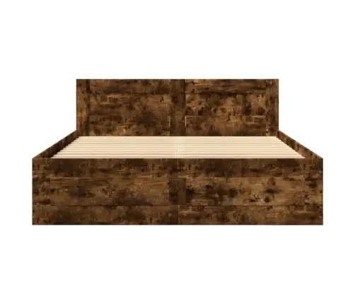 Gultas Rāmis Ar Galvgali, Ozola, 140X190 Cm, Inženierijas Koks Vidaxl