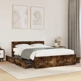 Lovos Rėmas Su Galvūgaliu, Dūminio Ąžuolo, 135X190cm Mediena