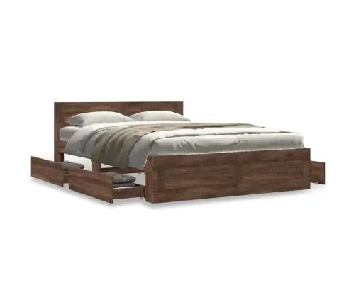 Voodiraam, Pruun Pruun, 120 X 190 cm Tehispuit