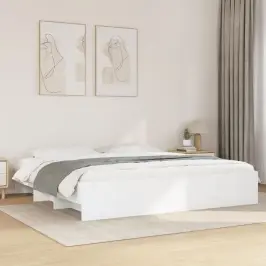 Gultas Rāmis, Balts, 200X200 Cm, Inženierijas Koks Vidaxl Gultas Rāmis, Balts, 200X200 Cm, Inženierijas Koks Vidaxl