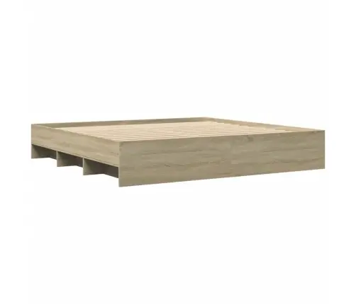 Gultas Rāmis Bez Matrača, 200X200 Cm Ozolkoka Inženierijas Koks Vidaxl