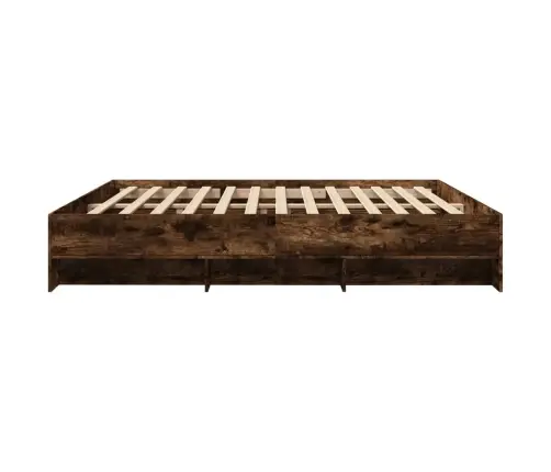 Voodiraam Ilma Madratsita Suitsutatud Tamm 200X200 Cm Tehispuit