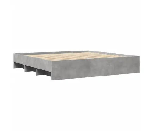 Gulta Bez Matrača, Betons Pelēks, 180X200 Cm, Inženierijas Koks Vidaxl