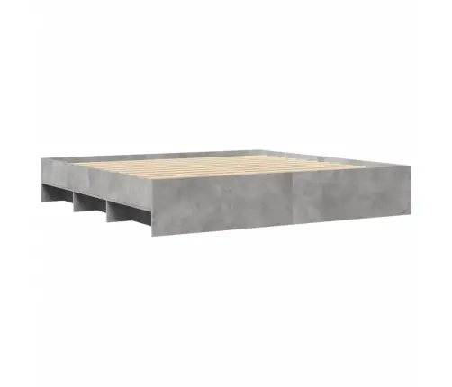 Gulta Bez Matrača, Betons Pelēks, 180X200 Cm, Inženierijas Koks Vidaxl