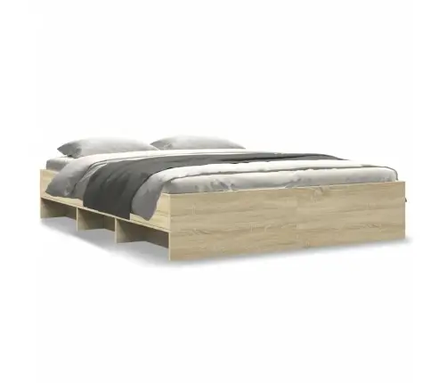 Gulta Bez Matrača, Ozolkoka, 160X200 Cm, Inženierijas Koks Vidaxl