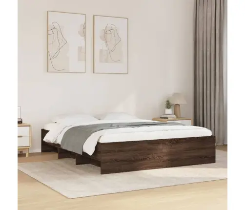 Lovos Rėmas Be Čiužinio Rudas Ąžuolas Inžinerinė Mediena