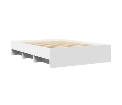 Voodiraam, Valge, 140 X 200 cm Teras Ja Tehispuit