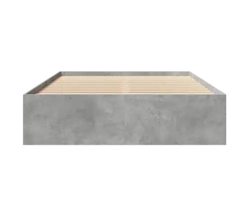 Gultas Rāmis, Betona Pelēks, 120X200 Cm, Inženierijas Koks Vidaxl