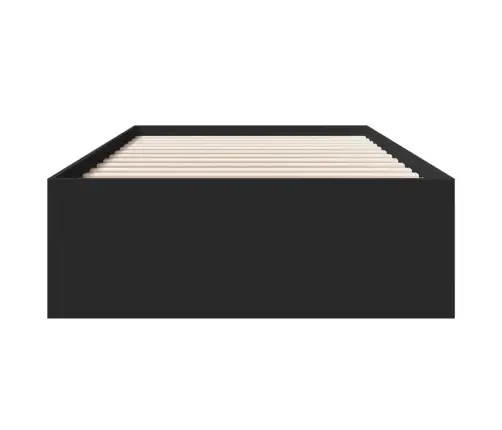 Gultas Rāmis, Melns, 100X200 Cm, Inženierijas Koks Vidaxl