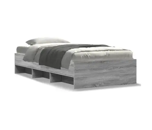 Gultas Rāmis, Pelēka Ozolkoka, 100X200 Cm, Inženierijas Koks Vidaxl