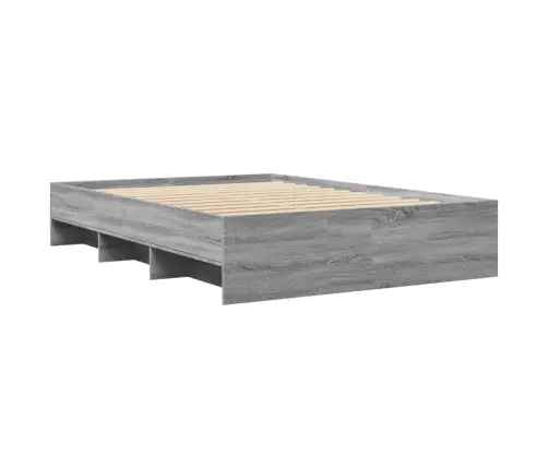 Gultas Rāmis, Pelēka Ozolkoka, 140X190 Cm, Inženierijas Koks Vidaxl