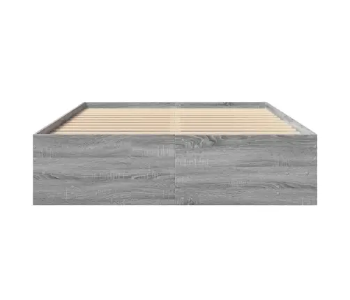 Gultas Rāmis, Pelēka Ozolkoka, 140X190 Cm, Inženierijas Koks Vidaxl