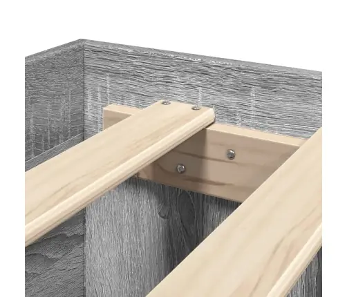 Gultas Rāmis, Pelēka Ozolkoka, 140X190 Cm, Inženierijas Koks Vidaxl