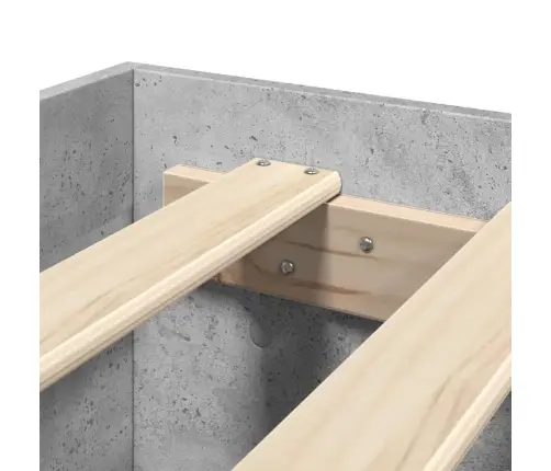 Lovos Rėmas, Betono Pilkos Spalvos, 90X190cm Apdirbta Mediena