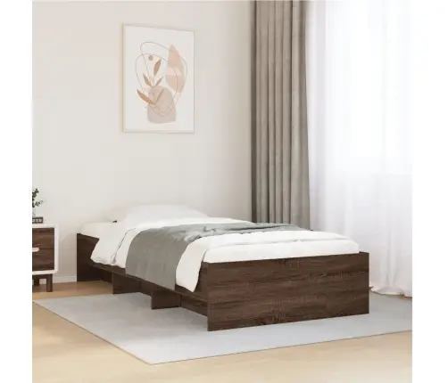 Gulta Bez Matrača, Brūna Ozola, 90X190 Cm, Inženierijas Koks Vidaxl