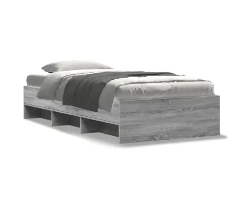 Gultas Rāmis, Pelēka Ozolkoka, 75X190 Cm, Inženierijas Koks Vidaxl