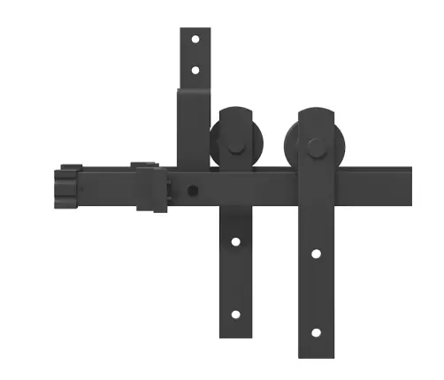 Bīdāmo Durvju Sistēma, 152,5 Cm, Melns Tērauds Vidaxl