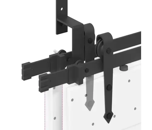 Bīdāmo Durvju Sistēma, 152,5 Cm, Melns Tērauds Vidaxl