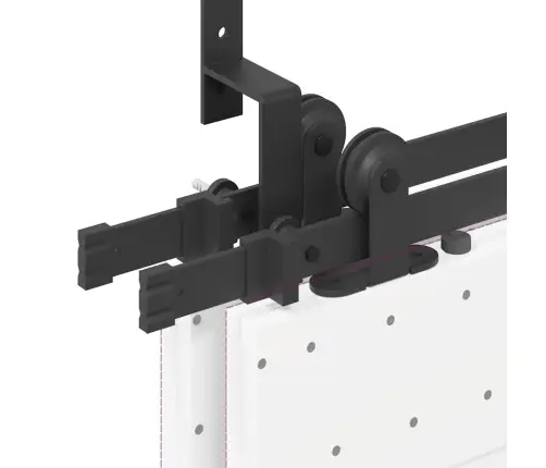 Bīdāmo Durvju Sistēma, 152,5 Cm, Melns Tērauds Vidaxl