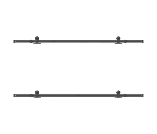 Liugukse Tarvikute Komplekt 213,5 Cm Terasest, Must