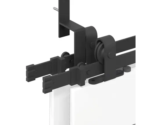 Bīdāmo Durvju Sistēma, 183 Cm, Melns Tērauds Vidaxl