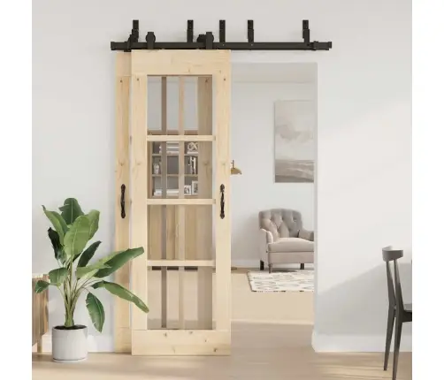 Bīdāmo Durvju Sistēma, 152,5 Cm, Melns Tērauds Vidaxl