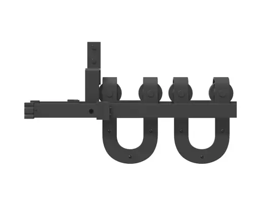 Stumdomų Durų Įrangos Rinkinys, Juodos Spalvos, 183 cm Plienas
