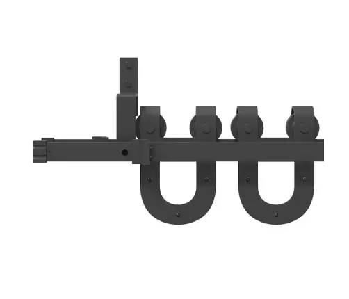 Bīdāmo Durvju Sistēma, 200 Cm, Melns Tērauds Vidaxl