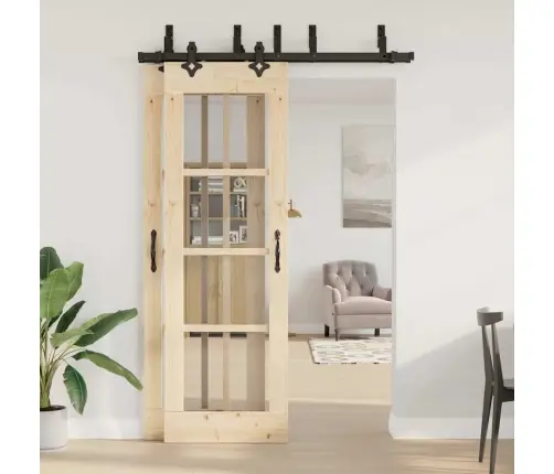 Bīdāmo Durvju Sistēma, 152,5 Cm, Melns Tērauds Vidaxl