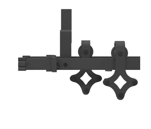 Bīdāmo Durvju Sistēma, 152,5 Cm, Melns Tērauds Vidaxl